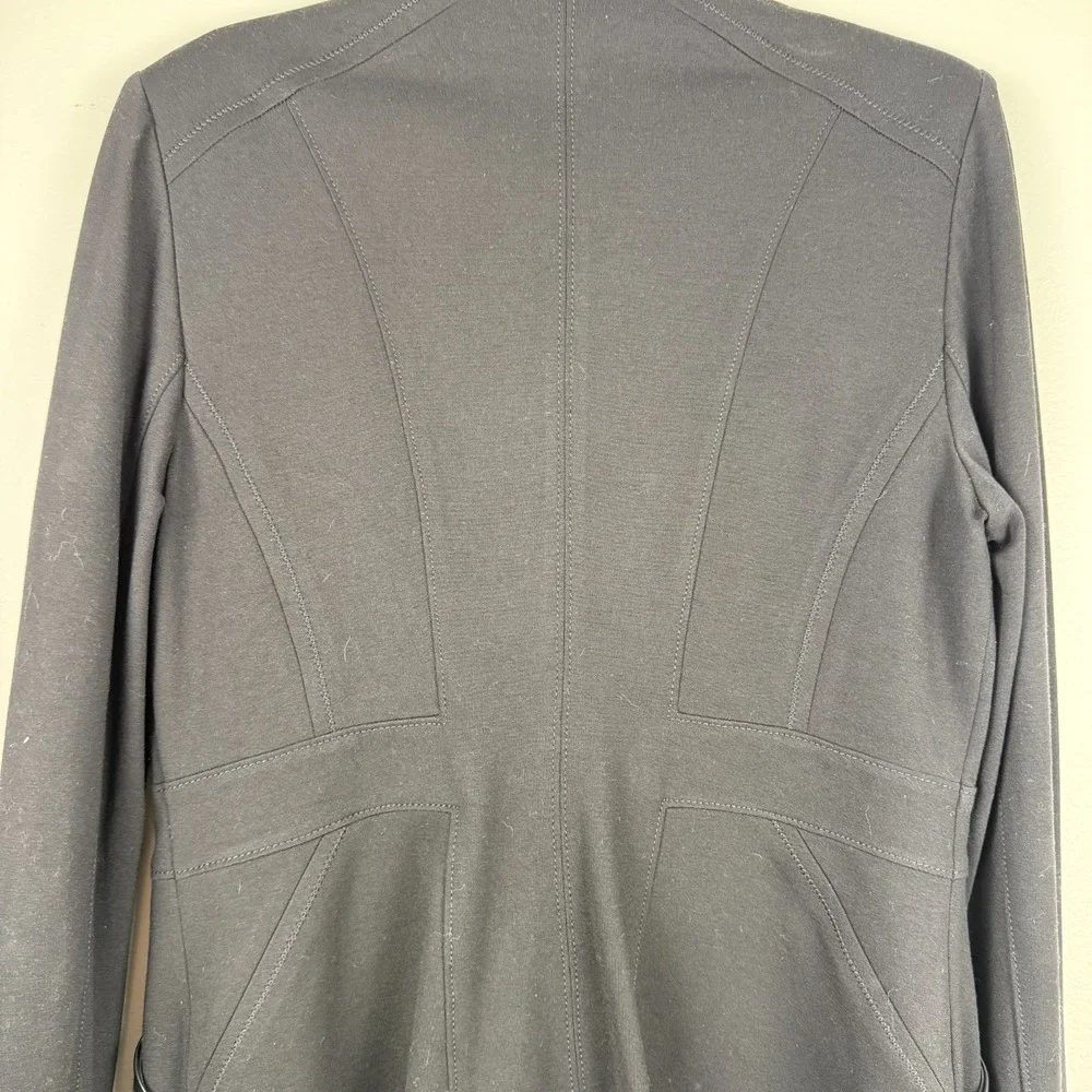 White House Black Market Blazer Jacket Women 10 Black Single-Button Career Fancy - Picture 7 of 16